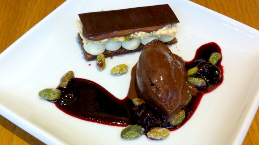 Memories are made of this, Chocolate Mille Feuille at William Curley. 