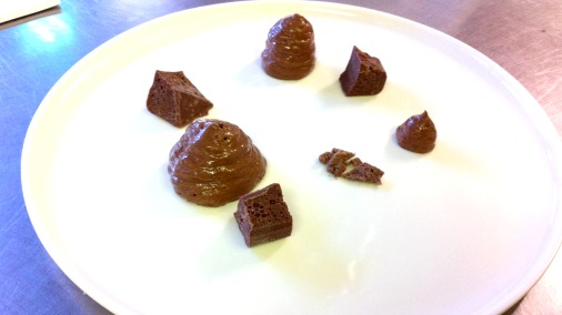Second on the plate, aerated milk chocolate rocks. 