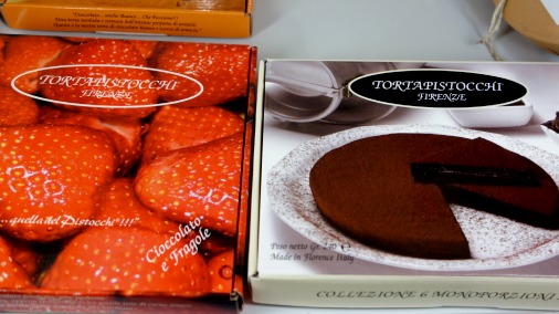 Boxed torte, the classic and a strawberry version. 