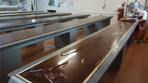 Perfecting the smooth ganache. 