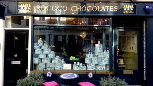 Rococo Chocolates Motcomb Street boutique. 