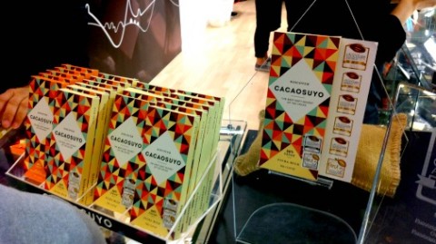 Bars on the Cacaosuyo stand in Paris. 