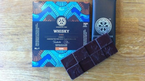 70% Dark Chocolate with Whisky and Nibs