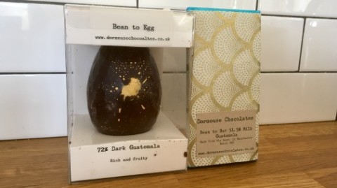 Dormouse chocolates Bean to Egg (and bar).