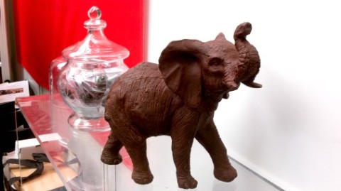 The signature chocolate elephant at last year's Chocolate Show. 